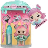 Yummiland Entertainment Yummiland Lip Gloss Doll Series 2- Licorice (Susie Sour Straw), Mini-Puppe, Weiblich, 4 Jahr(e), 100 mm, Mehrfarbig