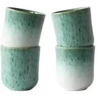Fonq Mixed Ceramics Tassen - 0,2L - Seegrün (4er Set)
