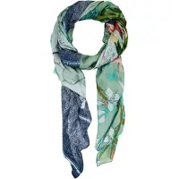 Desigual Tuch Delicate Patch Rectangle Foulard Turquoise