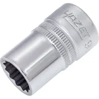 Hazet Steckschlüsseleinsatz 900Z-14, 1/2 Zoll, 12-kant, SW 14 mm, L 38 mm, CV-Stahl verchromt