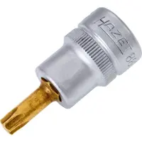 Hazet Steckschlüsseleinsatz 8802-T15, 3/8 Zoll, SW T30, L 43,5 mm, 6-kant, TIN-beschichtet, Sonderstahl