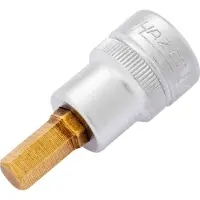 Hazet 6-kant Schraubendreher-Einsatz 3/8 Zoll, lang TiN-beschichtet, Sechskant: 7 mm