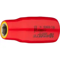 Hazet Steckschlüsseleinsatz, schutzisoliert 1/2 (12,5 mm) Vierkant hohl, Außen Sechskant-Tractionsprofil, SW 10 mm