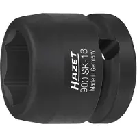 Hazet Schlag-Maschinenschrauber Steckschlüsseleinsatz 900SK-18, 1/2 (12,5 mm) Vierkant hohl, Außen Sechskant-Tractionsprofil, SW 18 mm