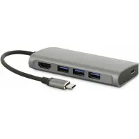 LMP -USB-C Video Hub 5 Port, HDMI, 3x USB 3.0 (1x 1.5A), USB-C (PD & Daten), Alu. Gehuse, Space Grau