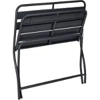Relaxdays Gartenbank, klappbar, HBT: 83,5x90x49 cm, wetterfest, 2-Sitzer, Garten, Balkon, Faltbank, Stahl Sitzbank, grau