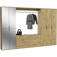 Ebuy24 ProjektX Garderobenmöbel Set P3 Eiche Nachbildung.