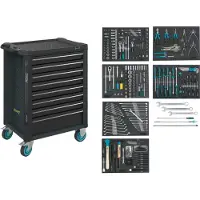 Hazet Werkstattwagen Assistent 179NT-8-RAL7016/2 Schubladen flach: 7 x 77 x 522 x 398 mm Schubladen hoch: 1 x 162 x 522 x 398 mm Anzahl Werkzeuge: 264