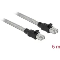 DeLOCK RJ45 Kabel Cat.6A U/FTP mit Metallmantel 5 m, 5 m, Cat6a, U/FTP (STP), RJ-45, RJ-45, Silber