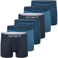 Camano Herren Boxershorts, 6er Pack - Comfort BCI Cotton, Unterhosen, Stretch Baumwolle