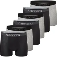 Camano Herren Boxershorts, 6er Pack - Comfort BCI Cotton, Unterhosen, Stretch Baumwolle