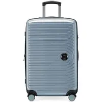 Hauptstadtkoffer - Mitte - Mittelgroßer Koffer Trolley Hartschalenkoffer, Check-In Gepäck mit XL Erweiterung, Dopperollen, TSA-Schloss, 68 cm, 88 L,Pool blau