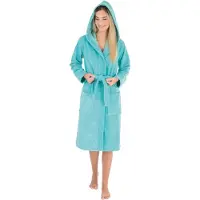 WEWO-FASHION Damenbademantel "4110", (1 St.), innen Naturfaser, außen kuschelig