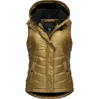 Ragwear Steppweste "Hesty Bling" Wasserdichte Outdoor-Weste mit abnehmbarer Kapuze