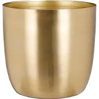 Mica Decorations Flowerpot Alano 1119954, metal, Ø 13 cm, gold