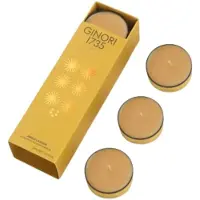 GINORI 1735 LDCD Tea Light Scented Candles Amber Lagoon 6p