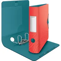 Leitz Hebelordner - - Urban Chic - Rot - A4 - Rundrücken 82mm - Mit Gummibandverschluss