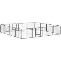 PawHut Welpenauslauf 16 eckig 60cm Hoch Outdoor welpengitter Zaun Hundegehege