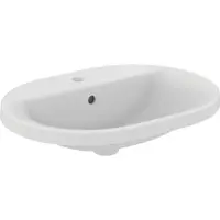 Ideal standard Einbauwaschtisch CONNECT oval 620 mm weiß