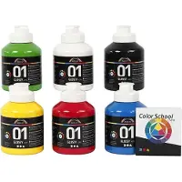 Creotime A-Color - Acrylfarbe - Glänzend - (6 x 500 ml)