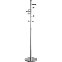 Alco Kleiderständer 2812 silber Metall 8 Haken 41,0 x 182,0 cm