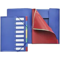 FolderSys Ordnungsmappe A4 PP 8 Fächer 3 Klappen blau