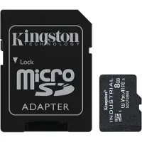 Kingston UHS-I 8 GB, microSDHC/SDXC-Industriekarte, Flash-Speicherklasse Klasse 10, UHS-I, U3, V30, A1, SD-Adapter