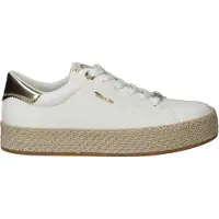 Tamaris Damen sportliche Halbschuhe/ Low Sneaker Weiß Kunstleder