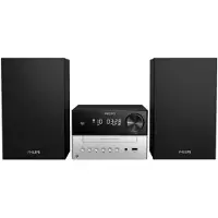 Philips TAM3205, Heim-Audio-Mikrosystem, Schwarz, Silber, 18 W, 7,62 cm, FM, Analog