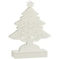J-Line LED-Dekofigur in Weiß - (B)15 x (H)23 x (T)4 cm - onesize