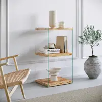 Emob | Bücherregal Junie Pinienholz Naturel Hout 40x80x35 cm | NADUVI