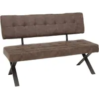 Hela Sitzbank "Donna", braun (vintage braun, anthrazit), B:140cm H:93cm T:61cm, Softex Vintage: 100% Polyester, Sitzbänke, Sitzbank, Breite 140 cm