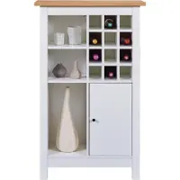 Interlink Publishing Weinschrank Sicilia Weiß/Eiche Artisan