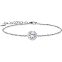 Thomas Sabo Armband mit Halo-Anhänger und weissen Steinen