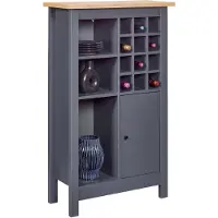 Interlink Publishing Weinschrank Venet, Anthrazit/Artisan Eiche