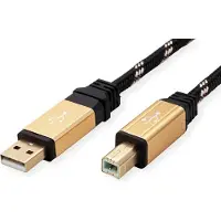 Roline GOLD USB 2.0 Kabel, Typ A-B, 3 m