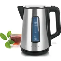 Emerio Wasserkocher 1,7 L – 2200 W – Cool Touch – Automatische Abschaltung – Edelstahl/Schwarz – WK-122829