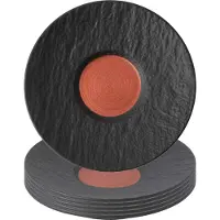 Villeroy & Boch Untertasse "Espressountertassen Manufacture Rock Glow ø 12,1 cm 6er Set schwarz-kupfer"