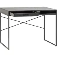 Giga Seaford, Schreibtisch, Homeoffice, Gerade, Rechteckige Form, Schwarz, Melamin