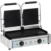 Royal Catering Doppelseitiger glatter Kontaktgrill 3600W 230V