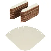 Relaxdays Pflanzenstecker 60er Set, zum Beschriften, Kräutergarten & Pflanzen, 10,5 cm lang, Holz Steckschilder, natur