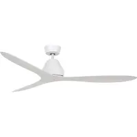 Beacon Lighting Deckenventilator Whitehaven, weiß, DC, leise, 142 cm Whitehaven, weiß / opal, für Wohn- / Esszimmer, Kunststoff, Modern