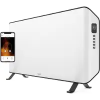 Duux Edge Konvektorheizung 2000W Weiß - Elektroheizung - Innovativer Konvektor mit Zeitplänen - Hocheffizientes Heizgerät für Räume bis zu 30m² - Konvektor Badezimmer