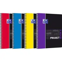 Oxford 400037432, Monochromatisch, Violett, Gelb, Blau, Rot, A4, Matt, 90 g/m², Universal