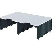 Styro Sortierstation styrodoc Jumbo, DIN C4, 1 Etage/2-reihig/2 Fächer, schwarz