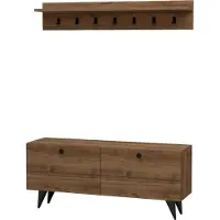 Skye Decor , Rupa - Walnut, Schränke, Flurständer, Nussbaum, 113 x 48,5 x 35 cm
