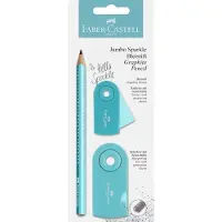 Faber-Castell Blyant Faber-Castell Sparkle Jumbo Turkis Glitter Graphite - Skolesæt