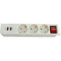 Hama 00133757, Drinnen, Weiß, 3 AC-Ausgänge, 18 W, Kurzschluß, 1 Stück(e)