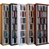 VCM Holz CD DVD Stand Regal Classic mit Glastür