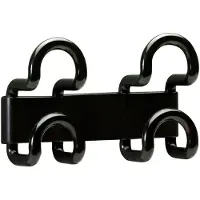 Unilux Garderobenhaken "342", 2 Haken, Farbe: schwarz Abstand zwischen den einzelnen Haken: 150 mm (3420...